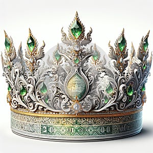 Regal Crown with Currency and Gemstones photo