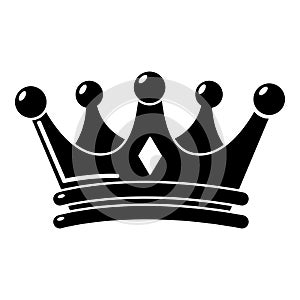 Regal crown icon , simple style