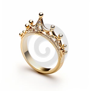 Regal Ring: A Princesscore Inspired Gold Crown Ring photo