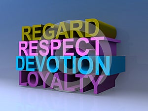 Regard respect devotion loyalty