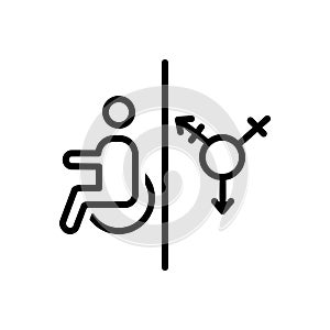 Black line icon for Regardless, all user and gender photo