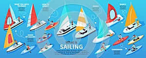 Regatta Isometric Infographic Set