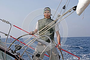 Regatta sailing action photo