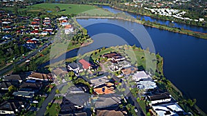 Regatta Waters On The lake and Parkland Gold Coast Grass play area House Estate next to Coomera River On The lake,