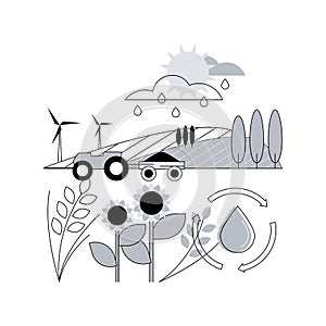 Regenerative agriculture abstract concept vector illustration.