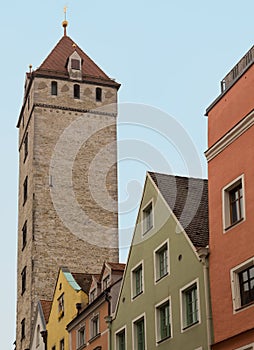 Regensburg medieval town Germany