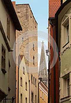 Regensburg medieval town Germany