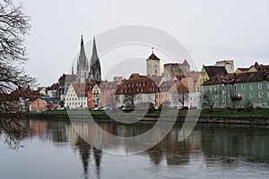 Regensburg is an old German city in Bavaria