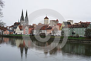 Regensburg is an old German city in Bavaria