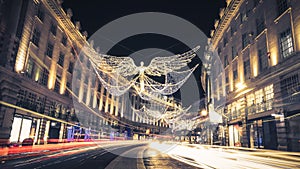 Regent Streeet Holiday Lights in London, UK