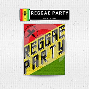 Reggae party insignia and labels for any use