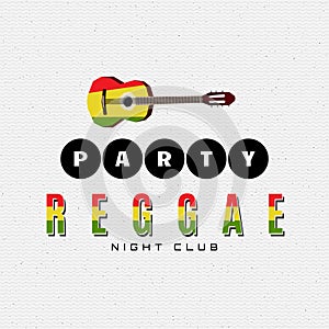 Reggae party insignia and labels for any use photo