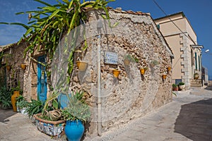 Regina Margherita square of Marzamemi, Sicily Island in Italy