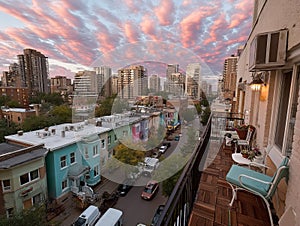 Regina Saskatchewan skyline at dusk image