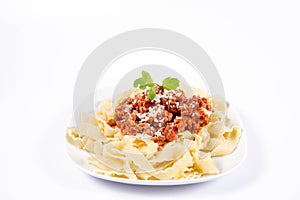 Reginette pasta bolognese