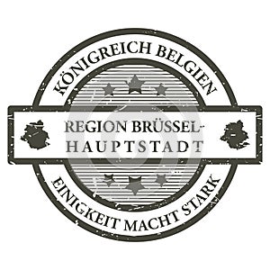 Region brussel hauptstadt rubber stamp. Vector illustration decorative design photo