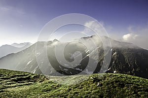 Kraj v Slovensko jeho příroda a vysoký tatry hory 