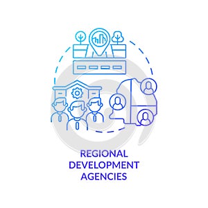 Regional development agencies concept icon