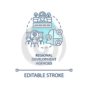 Regional development agencies concept icon