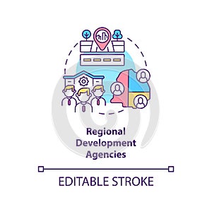 Regional development agencies concept icon