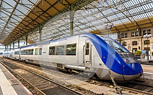 Regional express train at Tours station