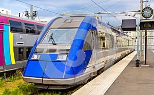 Regional express train at Tours station