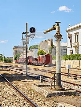 Regional italian railway of southern Italy. photo