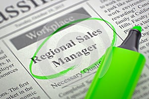 Regional Sales Manager Join Our Team. 3D.