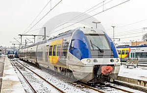 Regional train at Saint-Die-des-Vosges station - France