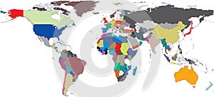 Regional world map photo