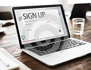 Register Enquiry Online Web Page Concept