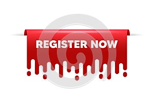 Register now. Join today sign. Vector
