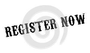 Register Now rubber stamp