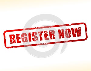 Register now text buffered