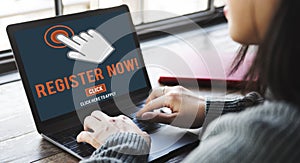 Register Registration Enter Apply Membership Concept photo