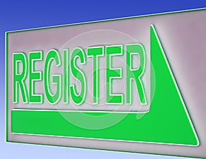 Register Sign Button Shows Website Registration