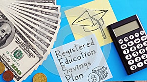 Registered Education Savings Plan RESP is shown using the text