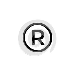 Registered Trademark Symbol Vector in Trendy Style Isolated on White Background