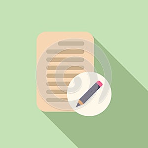 Registration document icon flat vector. Sign new member