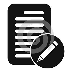 Registration document icon simple vector. Sign new member