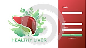 Registration form design internal organs liver