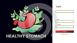 registration form design internal organs stomach