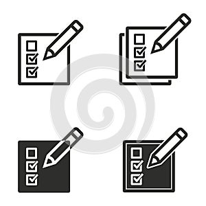 Registration icon set.