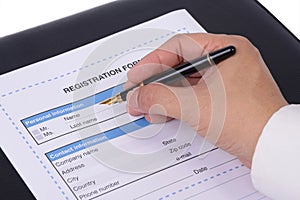 Registration information.