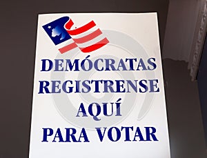 Registration Station for Spanish Speaking Democrats