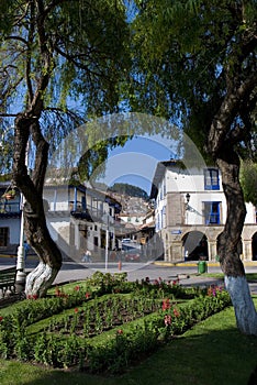 Regocijo Plaza and street, Cusco, Peru photo