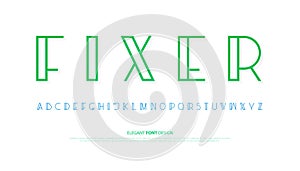 Regular alphabet letters. vector font type design. modern lettering