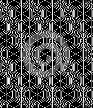 Regular contrast textured endless pattern with cubes, continuous