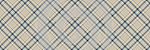 Regular fabric tartan plaid, tattersall background vector seamless. Aged texture check textile pattern in light and blue colors photo