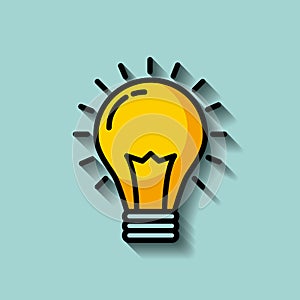 Regular lightbulb idea concept image